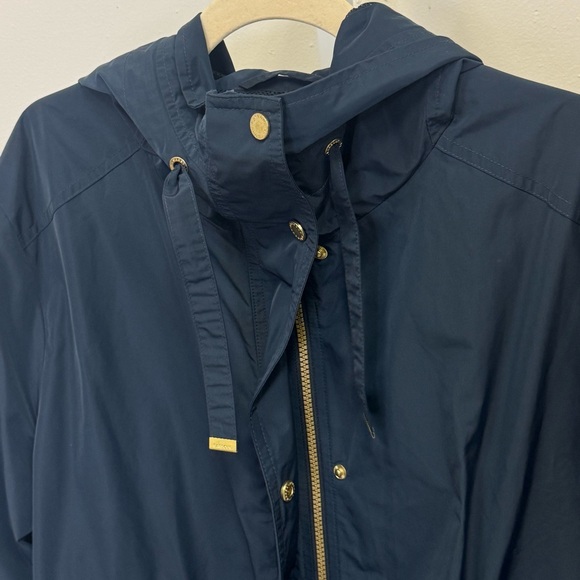 Barbour Women's Lothian Showerproof Longline Rain Jacket Navy 1X LSP0051NY51 - Picture 6 of 14